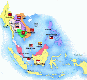 Kaart van de ASEAN-landen
